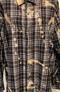 Riki Distressed Flannel ~ Unisex Size XL Tall