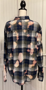 Jean Distressed Flannel ~ Unisex Size 2XL