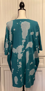 Azul Distressed Short Sleeve Shirt ~ Unisex Size 3XL