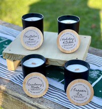 Load image into Gallery viewer, Premium Collection Matte Black 10 oz Jar ~ Hand Poured 100% Soy Wax Wooden Wick