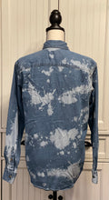Load image into Gallery viewer, Gemma Distressed Denim Shirt ~ Unisex Size Small
