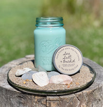 Load image into Gallery viewer, Vintage Inspired Blue Ball Jar ~ Hand Poured 100% Soy Wax Wooden Wick Candle