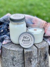 Load image into Gallery viewer, Ohio Peach ~ Hand Poured 100% Soy Wax Wooden Wick Candles