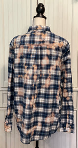 Christine Distressed Flannel ~ Unisex Size XL