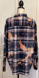 Nadeane Distressed Flannel ~ Unisex Size 3XL