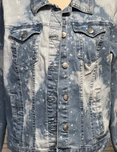 Load image into Gallery viewer, Sally Distressed Denim Jacket ~ Women’s size Large (12-14)
