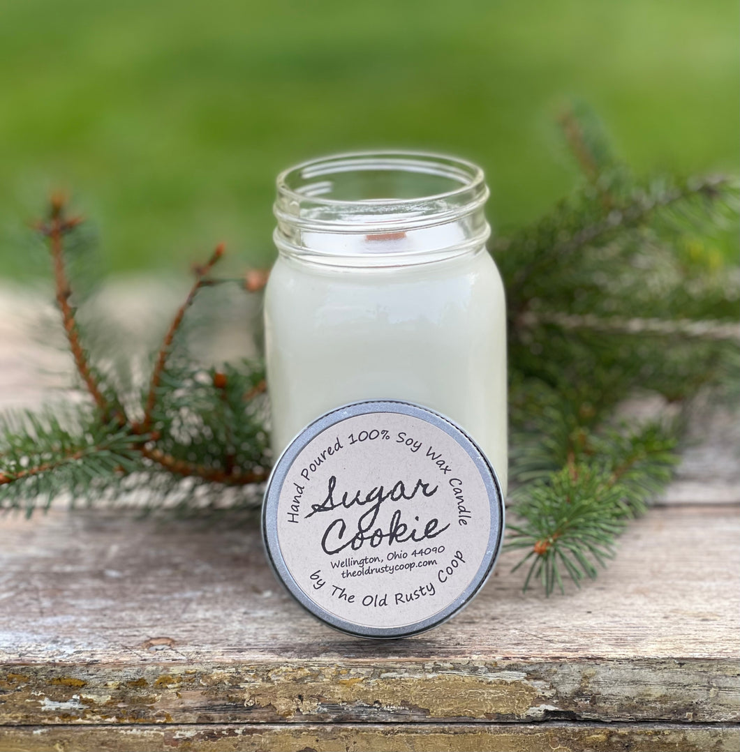 Sugar Cookie ~ Hand Poured 100% Soy Wax Wooden Wick Candles
