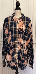 Thelma Distressed Flannel ~ Unisex Size 3XL Tall