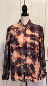 Andrea Distressed Flannel ~ Unisex Size Large