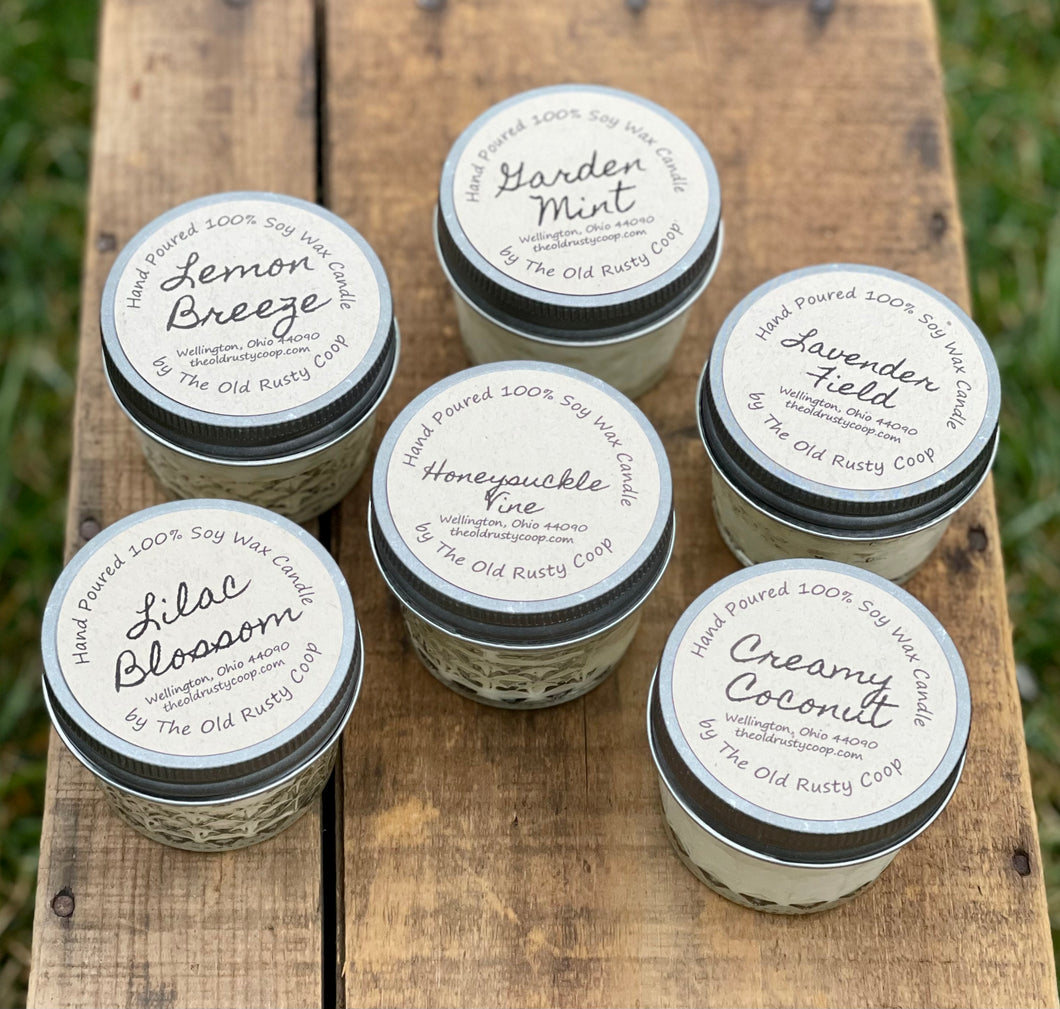 6 Pack of 4oz each ~ Hand Poured 100% Soy Wax Wickless Candles (THESE CANDLES DO NOT HAVE WICKS)