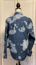 Load image into Gallery viewer, Adeline Distressed Denim Shirt ~ Unisex Size Medium
