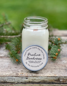 Praline Goodness~ Hand Poured 100% Soy Wax Wooden Wick Candle