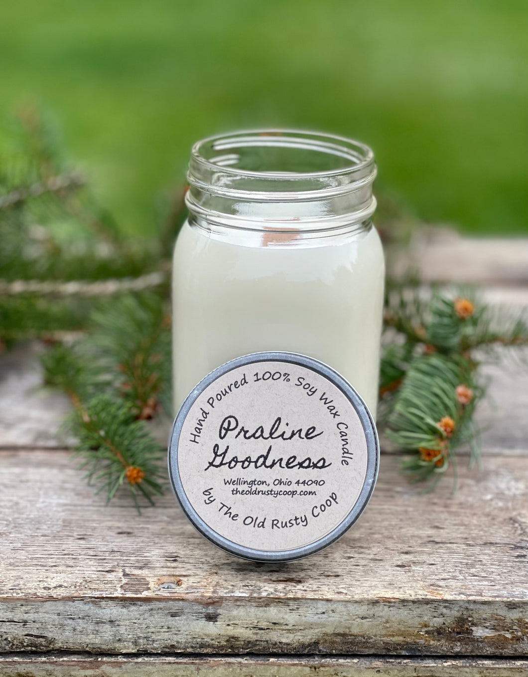 Praline Goodness~ Hand Poured 100% Soy Wax Wooden Wick Candle