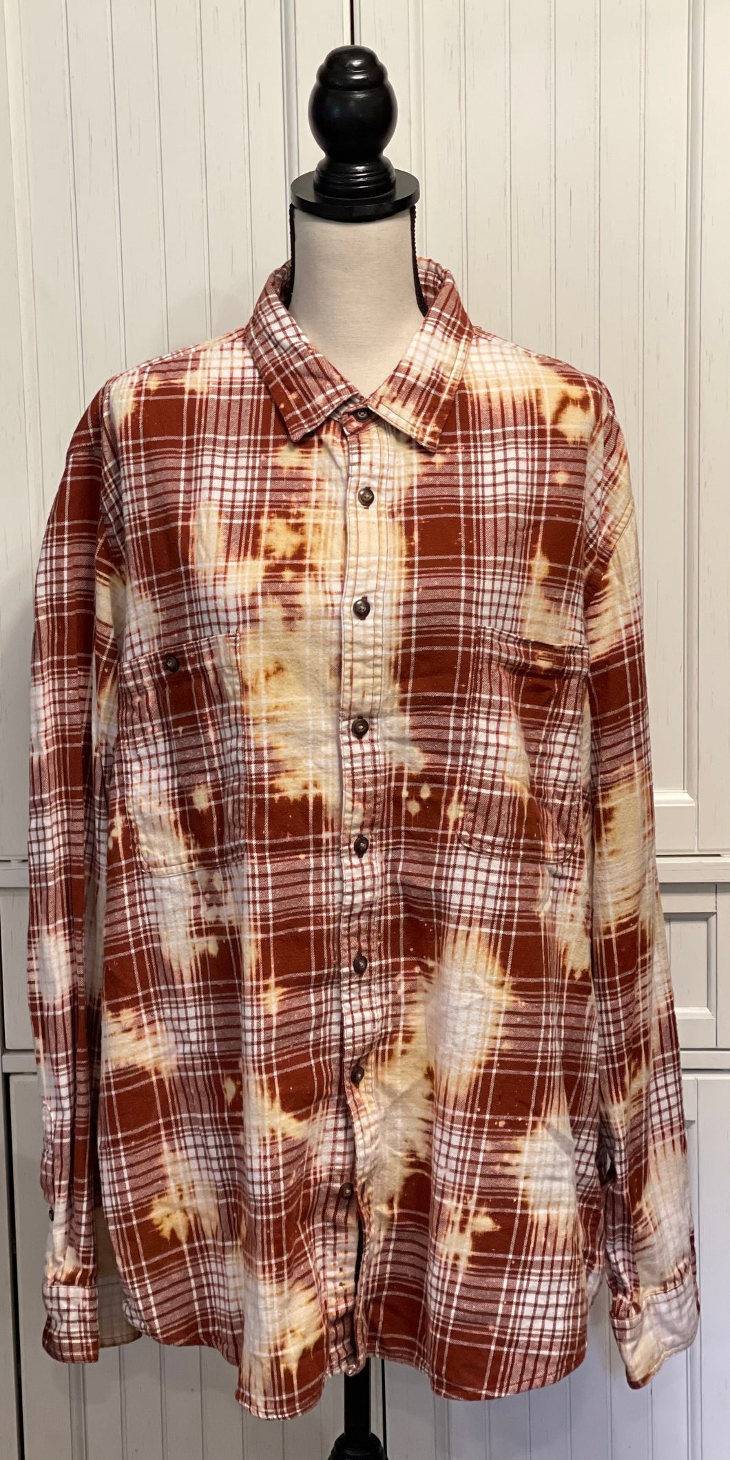Ruby Distressed Flannel ~ Unisex Size 3XL Tall