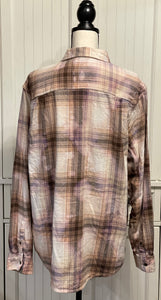 Sierra Distressed Flannel ~ Unisex Size XL Tall