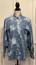 Load image into Gallery viewer, Gemma Distressed Denim Shirt ~ Unisex Size Small
