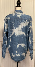 Load image into Gallery viewer, Marjorie Distressed Denim Shirt ~ Unisex Size Large
