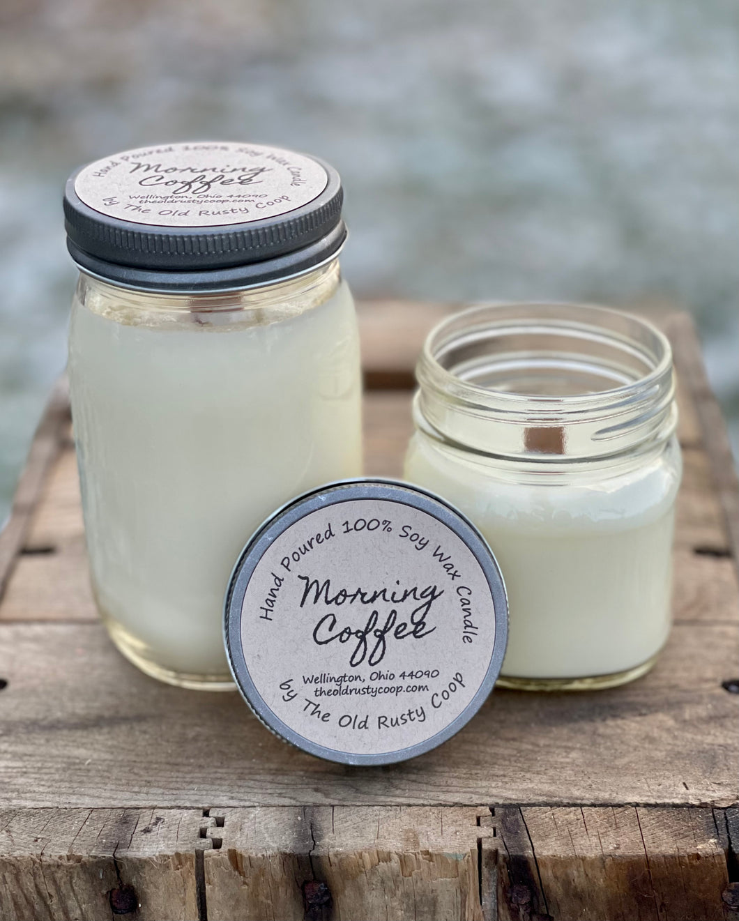 Morning Coffee ~ Hand Poured 100% Soy Wax Wooden Wick Candles