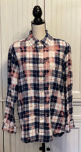 Load image into Gallery viewer, Heather Distressed Flannel ~ Unisex Size Large

