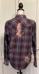 Mallory Distressed Flannel ~ Unisex Size Medium