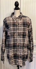 Load image into Gallery viewer, Peg Distressed Flannel ~ Unisex Size Large Tall
