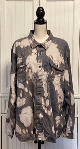 Sidney Distressed Denim Shirt ~ Unisex Size 2XL