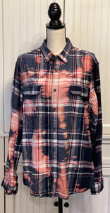 Margie Distressed Flannel ~ Unisex Size XL