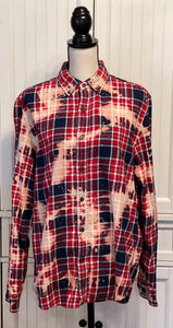 Holly Distressed Flannel ~ Unisex Size Medium