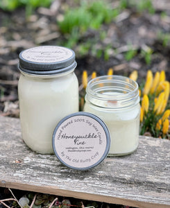 Honeysuckle Vine ~ Hand Poured 100% Soy Wax Wooden Wick Candles