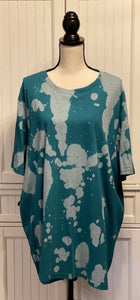 Azul Distressed Short Sleeve Shirt ~ Unisex Size 3XL