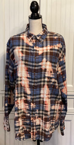 Dawne Distressed Flannel ~ Unisex Size Large