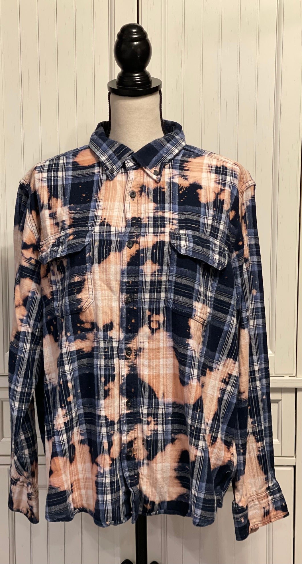 Marie Distressed Flannel ~ Unisex Size XL