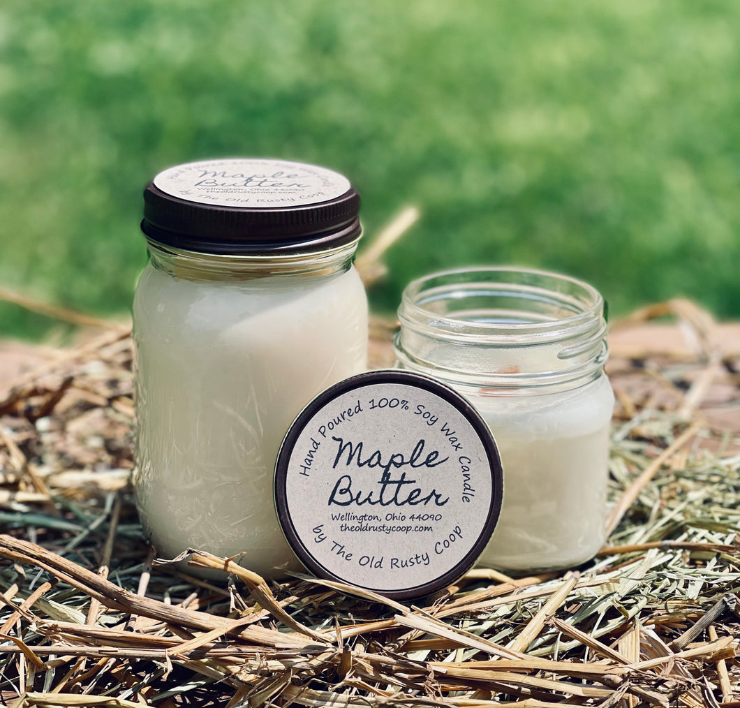 Maple Butter ~ Hand Poured 100% Soy Wax Candle