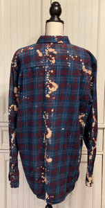 Patricia Distressed Flannel ~ Unisex Size Extra Large Tall