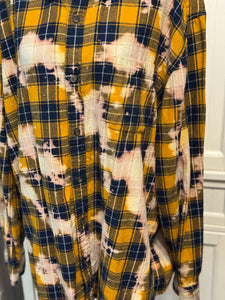 Aubree Distressed Flannel ~ Unisex Size 2XL