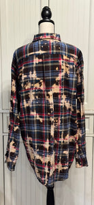 Amy Distressed Flannel ~ Unisex Size XL Tall