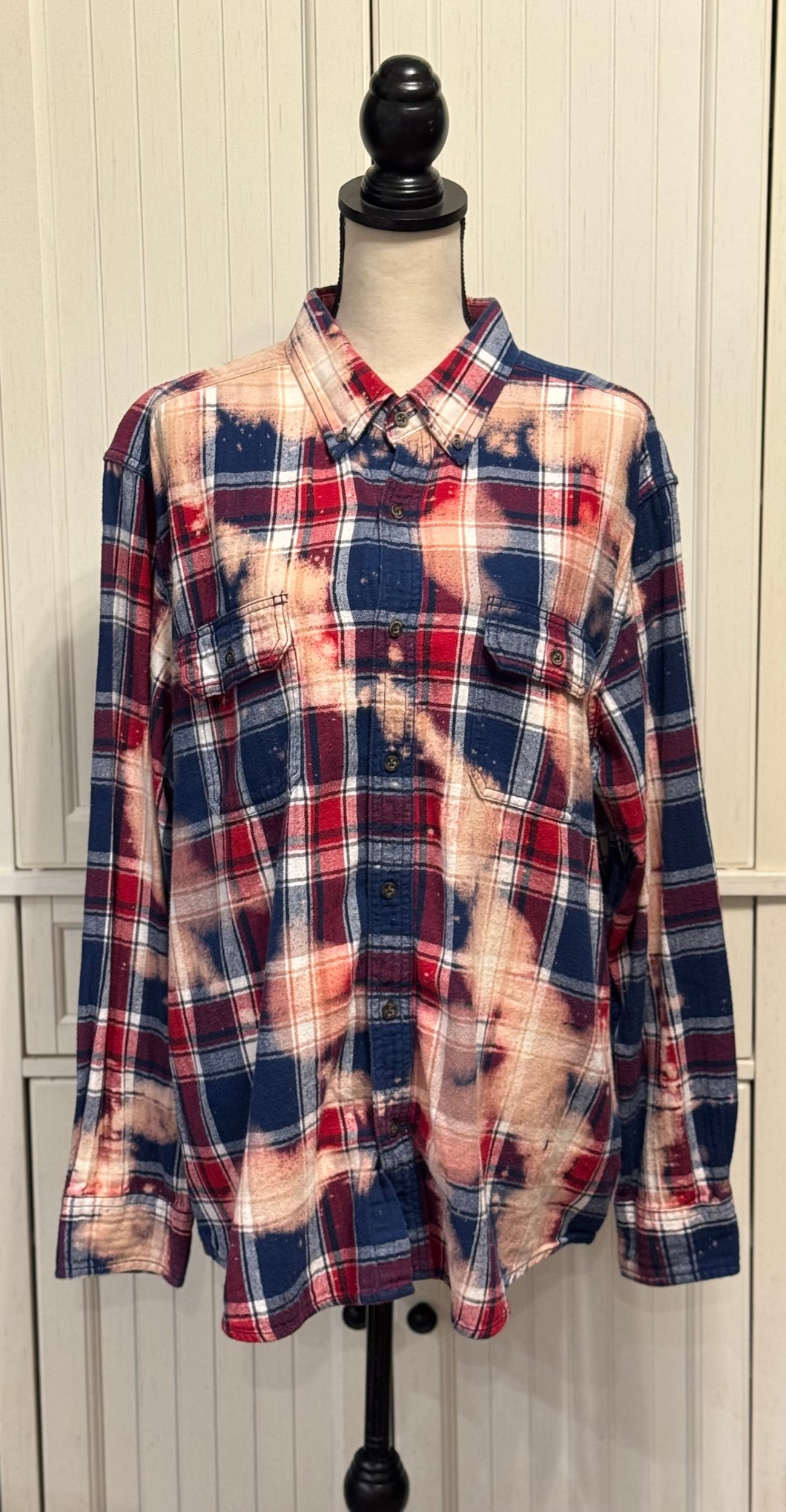 Clarissa Distressed Flannel ~ Unisex Size XL