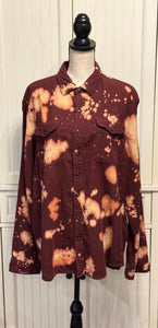 Christine Distressed Flannel ~ Unisex Size XL