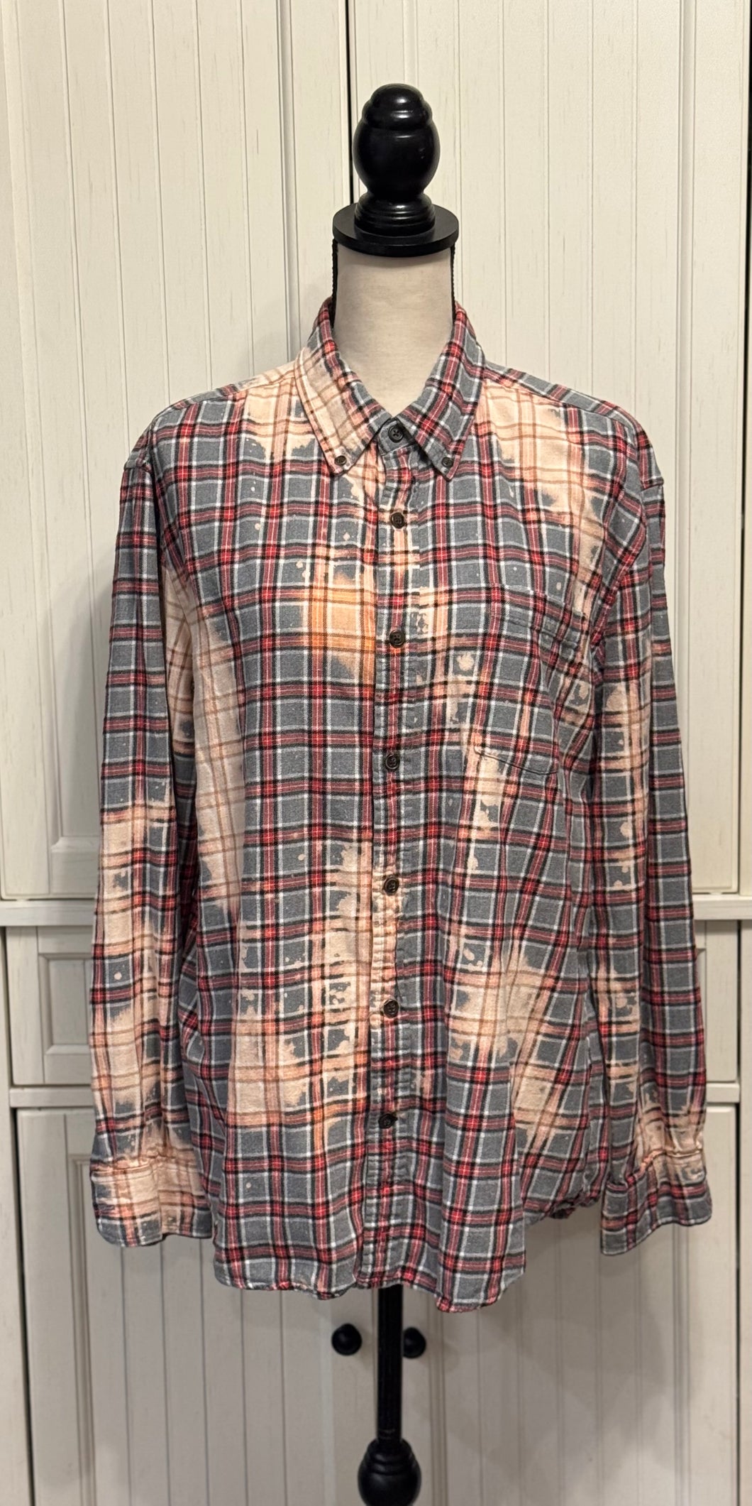 Marcy Distressed Flannel ~ Unisex Size Large