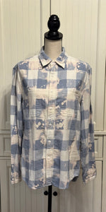 Casey Distressed Flannel ~ Unisex Size Small