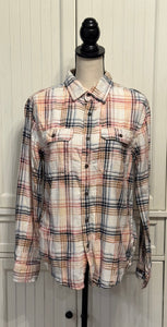 Ashley Distressed Flannel ~ Unisex Size Small