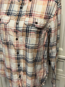 Ashley Distressed Flannel ~ Unisex Size Small