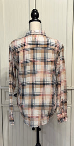 Ashley Distressed Flannel ~ Unisex Size Small