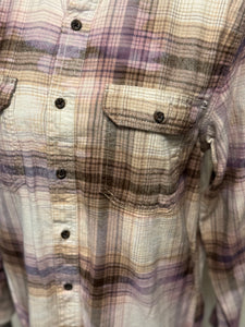 Kristen Distressed Flannel ~ Unisex Size Small