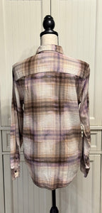 Kristen Distressed Flannel ~ Unisex Size Small