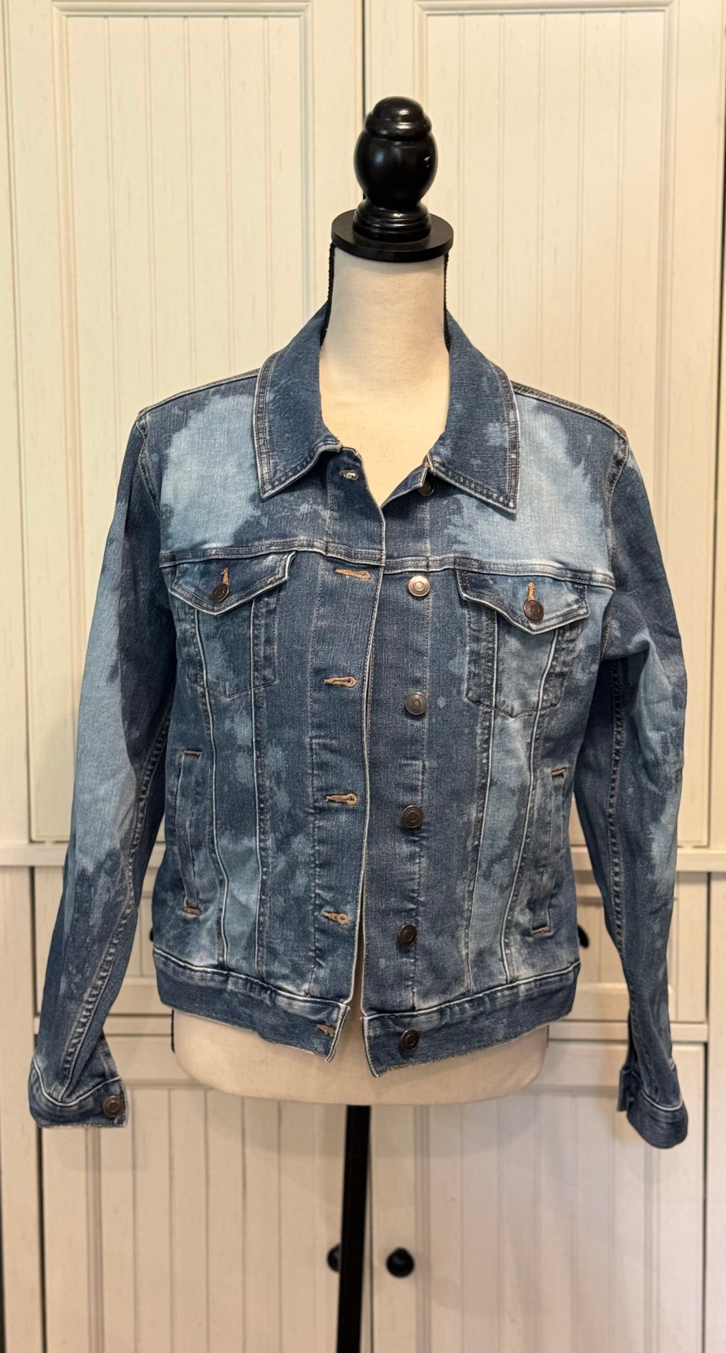 Josephine Distressed Denim Jacket ~ Women’s size Medium (8-10)