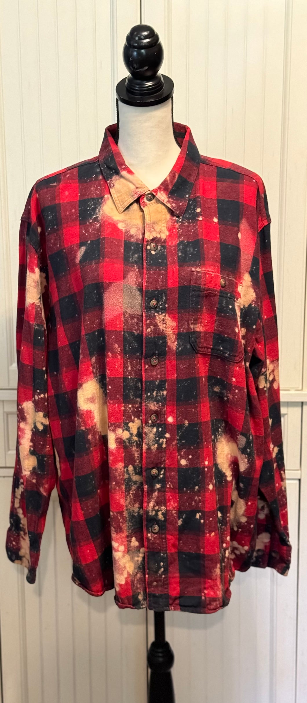 Marie Distressed Flannel ~ Unisex Size XL