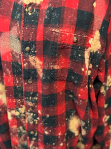 Marie Distressed Flannel ~ Unisex Size XL