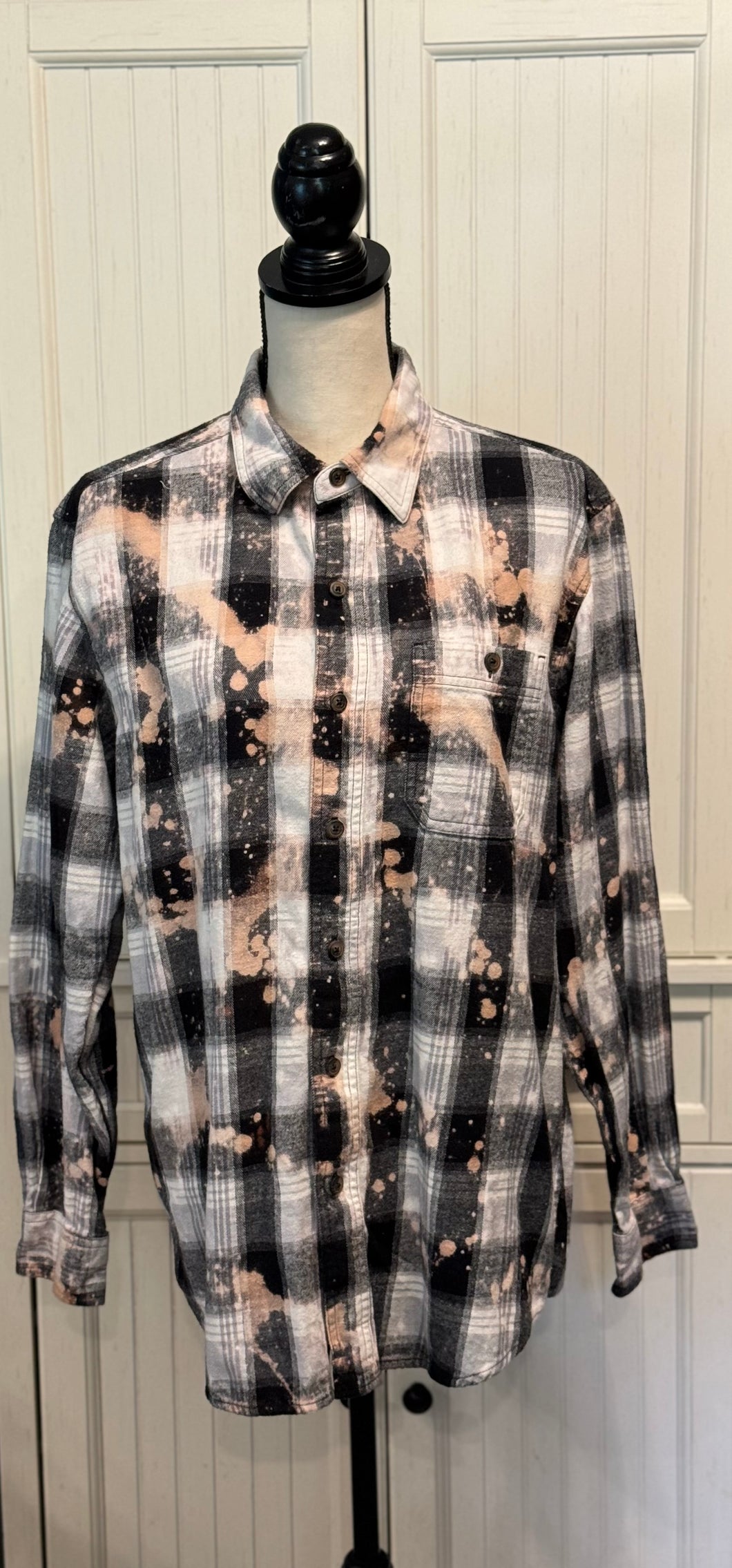 Hazel Distressed Flannel ~ Unisex Size Medium