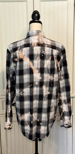 Hazel Distressed Flannel ~ Unisex Size Medium